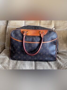 Authentic - Louis Vuitton Danville Monogram Canvas Duffel Bag in Brown and Tan
